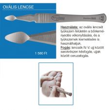 Rozsdamentes ovális lencse