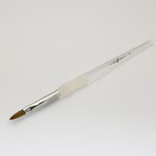 Ecset porcelán építéshez, macskanyelv formájú, plexi nyéllel, 4-s méretben